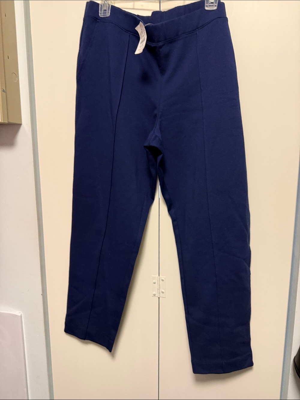 Navy Blue Women’s Pull-On Pin Tuck Pants
